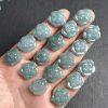 lotus flower shape genuine natural blue green jadeite charm, jade bead
