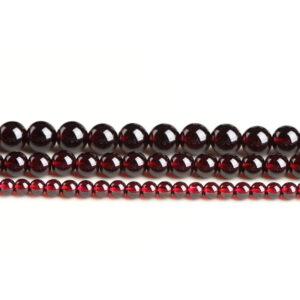 3mm - 9mm whole strand round shape 5A genuine natural wine red garnet bead