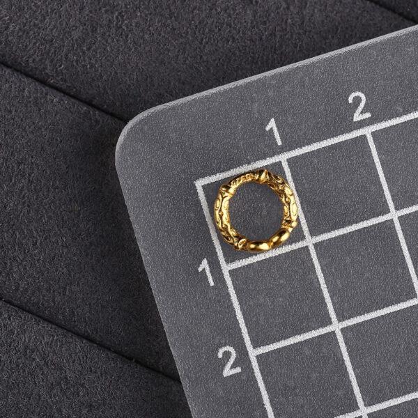 Sun Wukong's golden hoop shape gild s925 sterling silver bead, golden ring bead - Image 2