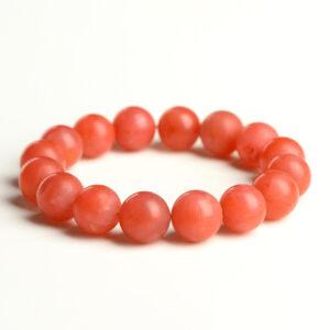 7 - 10mm round shape genuine natural orange red agate beaded bracelet
