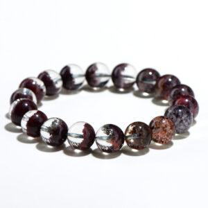 6 - 9mm round shape genuine natural red phantom quartz beaded bracelet