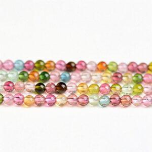 2mm - 3mm small bead whole strand round shape 7A genuine natural tourmaline bead