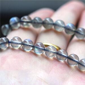 2 - 9 mmwhole strand round shape genuine natural gray moonstone bead