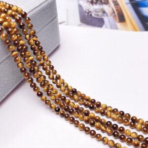 small size genuine natural tiger eye bead, 2mm - 4mm whole strand round bead