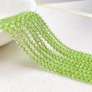 small size genuine natural peridot bead, 2mm - 3mm whole strand facet round bead