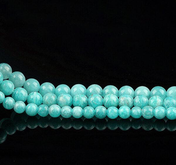4A genuine natural amazonite bead, 3 - 7 mm whole strand round bead