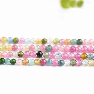2mm - 3mm small bead whole strand round shape 5A genuine natural tourmaline bead