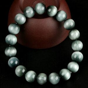 Best quality genuine natural eagle eye bracelet, 8 - 12mm round shape beaded bracelet