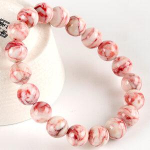 6A genuine natural cinnabar bracelet, 6 - 12mm round shape beaded bracelet