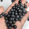 4 - 13 mm genuine natural motley black jadeite bead, 8mm round shape jadeite bead
