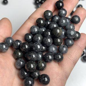 4 - 13 mm genuine natural motley black jadeite bead, 8mm round shape jadeite bead