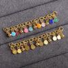 nice bells shape gild sterling silver chain, colorful enamel extension chain