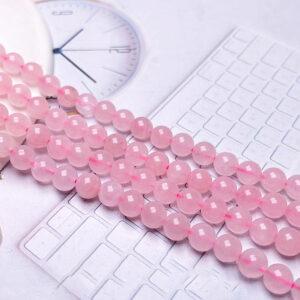 4mm - 14 mm whole strand round shape 3A genuine natural light pink rose quartz bead