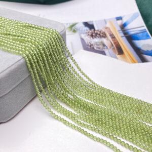 2mm small size whole strand round shape genuine natural peridot bead
