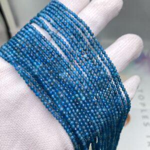2mm small size whole strand facet surface round shape genuine natural apatite bead