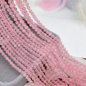 2 - 4mm small size whole strand round shape genuine natural rose quartz bead