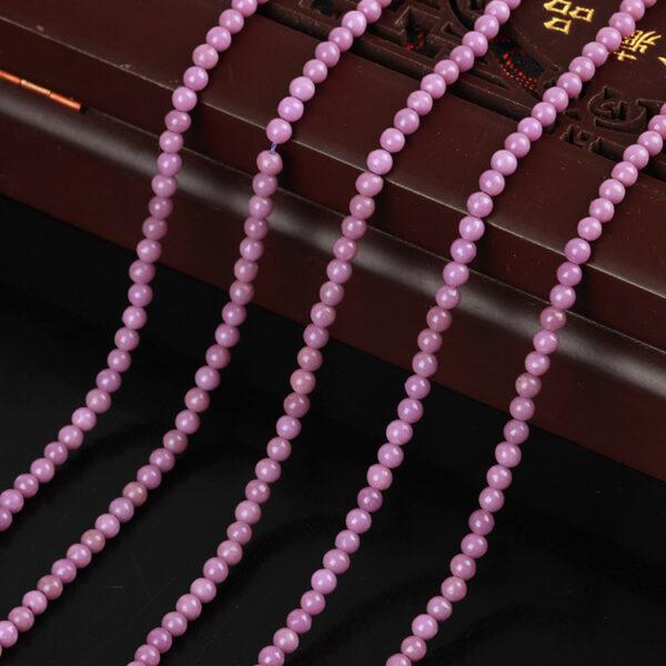 small size genuine natural purple mica bead, 2mm - 4mm whole strand round bead - Image 2
