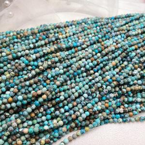 2mm - 3mm small size whole strand round shape genuine natural turquoise bead