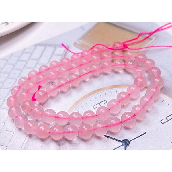 4mm - 14 mm whole strand round shape 4A genuine natural light pink rose quartz bead - Image 2