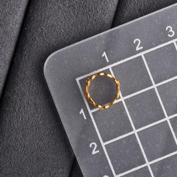hollow flower pattern ring shape gild s925 sterling silver bead, golden jump ring bead - Image 2