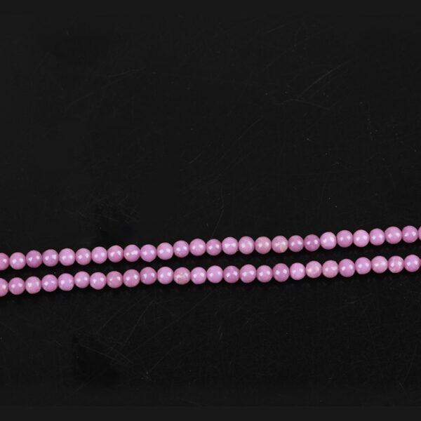 small size genuine natural purple mica bead, 2mm - 4mm whole strand round bead - Image 3