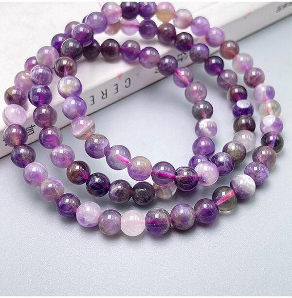 uneven color genuine natural amethyst bead, 6 mm whole strand round bead - Image 4
