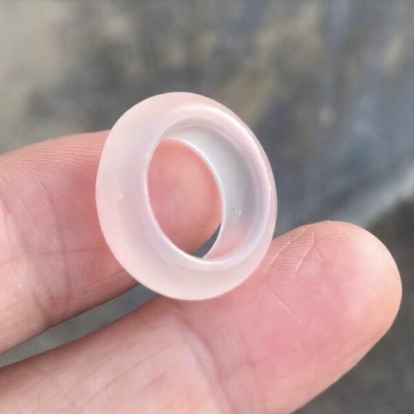 ring shape genuine natural agate bead, hazy white agate jump ring bead - Image 4