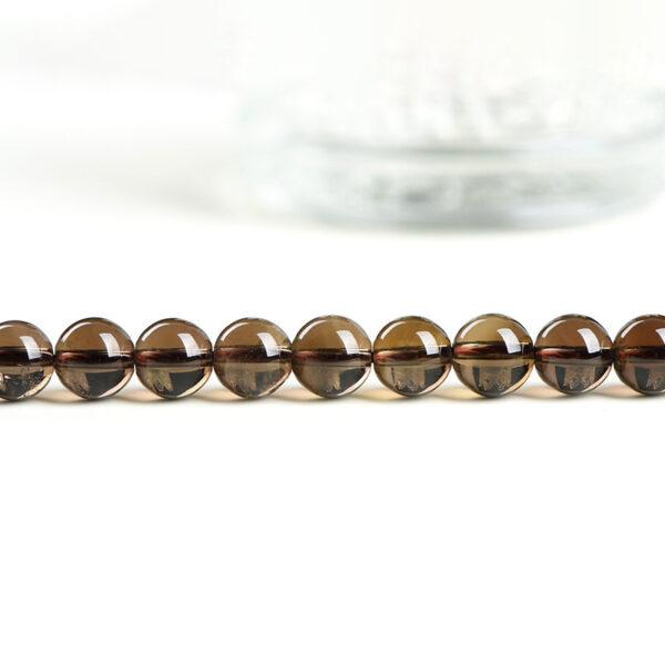 4mm - 14mm whole strand round shape genuine natural smoky quartz bead - Image 5