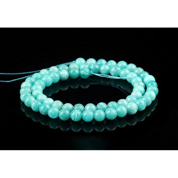 4A genuine natural amazonite bead, 3 - 7 mm whole strand round bead - Image 5