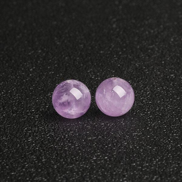 lavender color genuine natural amethyst bead, 6 - 10 mm whole strand round bead - Image 6