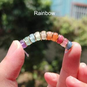 a strand rainbow multi genuine natural gems bead, colorful beads
