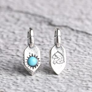 s925 sterling silver sun pattern charm bead, oxidized silver charm