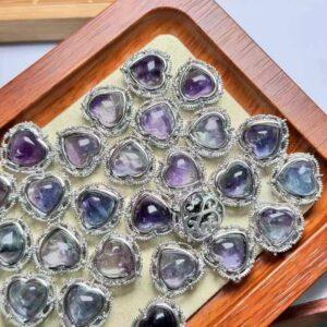 heart shape genuine natural fluorite bead, heart shape fluorite bead
