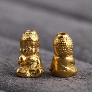 small Buddha bead, s925 sterling silver, silver bead, golden bead, gild bead