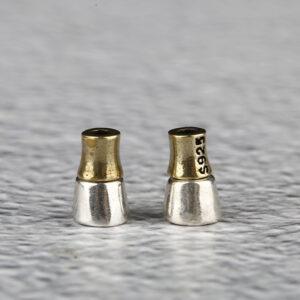 tower bead, simple bead, tail buckle, s925 sterling silver, silver bead, oxidized silver bead