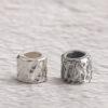 s925 sterling silver trunk shape bead, oxidized silver trunk bead
