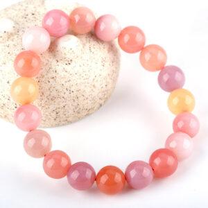 best genuine natural colorful candy agate bracelet, 8 - 14mm round shape beaded bracelet