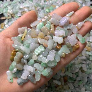 20 pcs / 50 pcs gourd shape genuine natural jadeite bead, jade bead