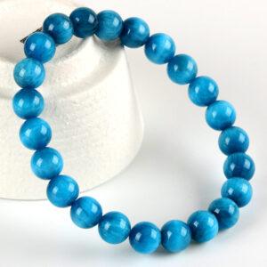 7A genuine natural apatite bracelet, 7 - 10mm round shape beaded bracelet