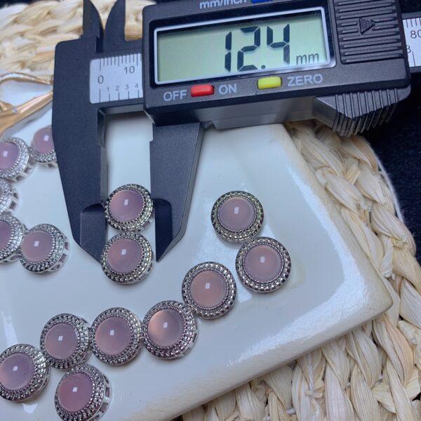 round shape genuine natural rose quartz bead, flower shape rose quartz bead - Image 2