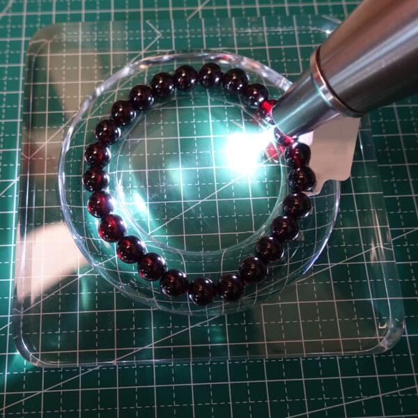 7A wine red genuine natural garnet bracelet, 6 - 10mm round shape beaded bracelet - Image 5