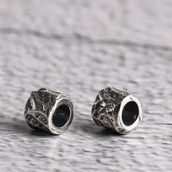 s925 sterling silver trunk shape bead, oxidized silver trunk bead - Image 6