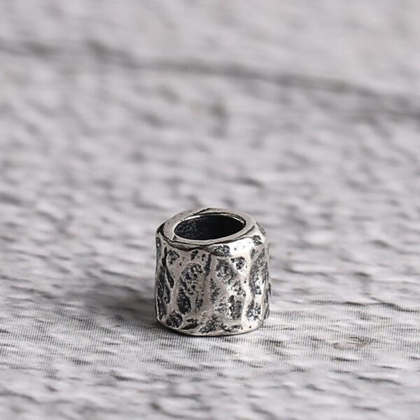 s925 sterling silver trunk shape bead, oxidized silver trunk bead - Image 7