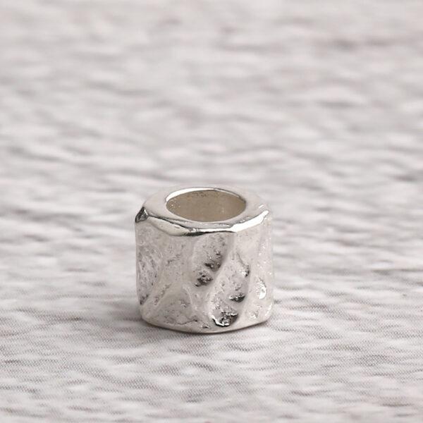 s925 sterling silver trunk shape bead, oxidized silver trunk bead - Image 8