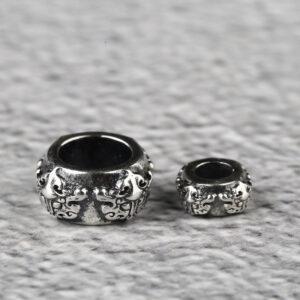 ring bead, beast pattern bead, spacer bead, s925 sterling silver, silver bead, oxidized silver bead