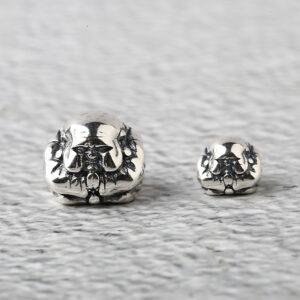Buddha bead, spacer bead, s925 sterling silver, silver bead, oxidized silver bead