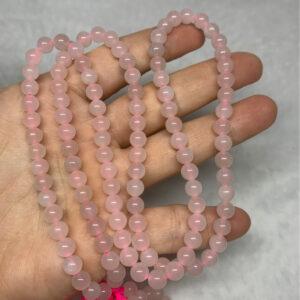 nephrite bead, round bead, whole strand bead, pink bead, clear bead, jade bead, high quality bead, genuine bead, natural bead