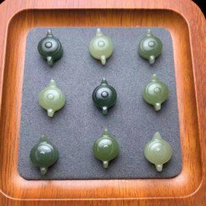 nephrite charm, pot charm, jade charm, green bead, high quality bead, genuine bead, natural bead