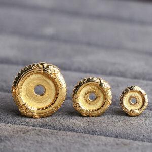 gasket bead, dragon pattern bead, spacer bead, s925 sterling silver, silver bead, golden bead, gild bead