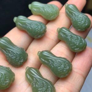 nephrite charm, Chinese cabbage charm, jade charm, green bead, high quality bead, genuine bead, natural bead